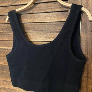 C'est Moi Ribbed Reversable Bamboo Bralette "Black"